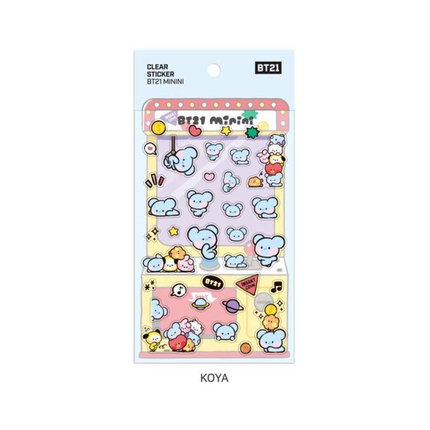 BTS BT21 Baby Mini Pegatinas Transparentes Son Adecuadas Para Casos De Teléfono/Notebooks Gao Jiahui unisex