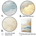 thumbnail image 3 of Designart "Ocean Storm In Beige, Blue, And Gold" Abstract Shapes Floater Framed Canvas Prints, 3 of 5