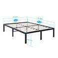 GrandRest 14" Wood Slat Metal Bed Frame, Easy Assembly, King
