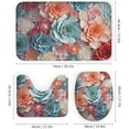 thumbnail image 3 of Beautiful Succulents Bathroom Shower Curtain Sets, Modern Farmhouse Plants 4PCS Bathroom Sets with Shower Curtain and Rugs, Toilet Lid Cover,Bath Mat, Bathroom Decorations Sets, 3 of 8