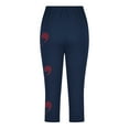 thumbnail image 4 of ZACPNCV Girls Capri Leggings Independence Day Print High Waist Kids Leggings Athletic Sports Workout Dance Tights Cropped Pants Navy 2-3 Years, 4 of 9