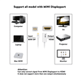 thumbnail image 4 of ONN. Mini DisplayPort to HDMI Female Adapter, White Color, 4 of 6