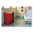 thumbnail image 3 of Rubbermaid Commercial Indoor Utility Step-On Waste Container, 18 gal, Plastic, Red, 3 of 5