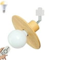 thumbnail image 1 of FSLiving Dimmable Remote Control Track Pendant Lights Single Circuit H-Type Adjustable Angle E26 Base Wood Lampshade Track Lighting Fixtures for Art Background Wall Office Store Home Decor - 1 Light, 1 of 10
