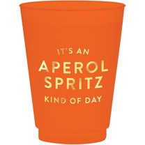 Party Cups 12pcs Reusable BPA-Free Plastic Cups, 12oz, Aperol Spritz Kind Of Day