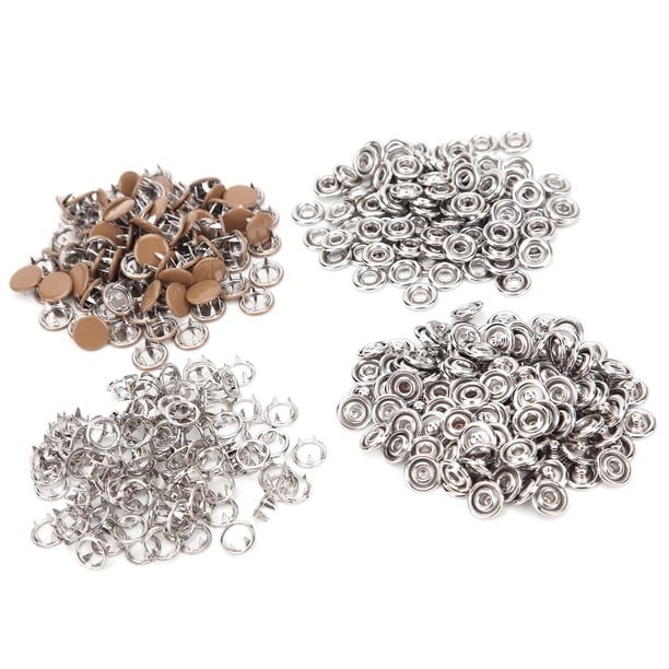 Prong Snap Button Brass Snap Button Snap Fastener Kit Color Prong Buckle 100 Set Snap Button Colorful Brass Prong Press Stud Sewing Fasteners With Installation ToolGolden
