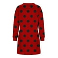 thumbnail image 4 of Summer Casual Dress,Ladies Fashionable and Casual Fall and Winter Round Neck Long Sleeved Printing Dress, 4 of 6
