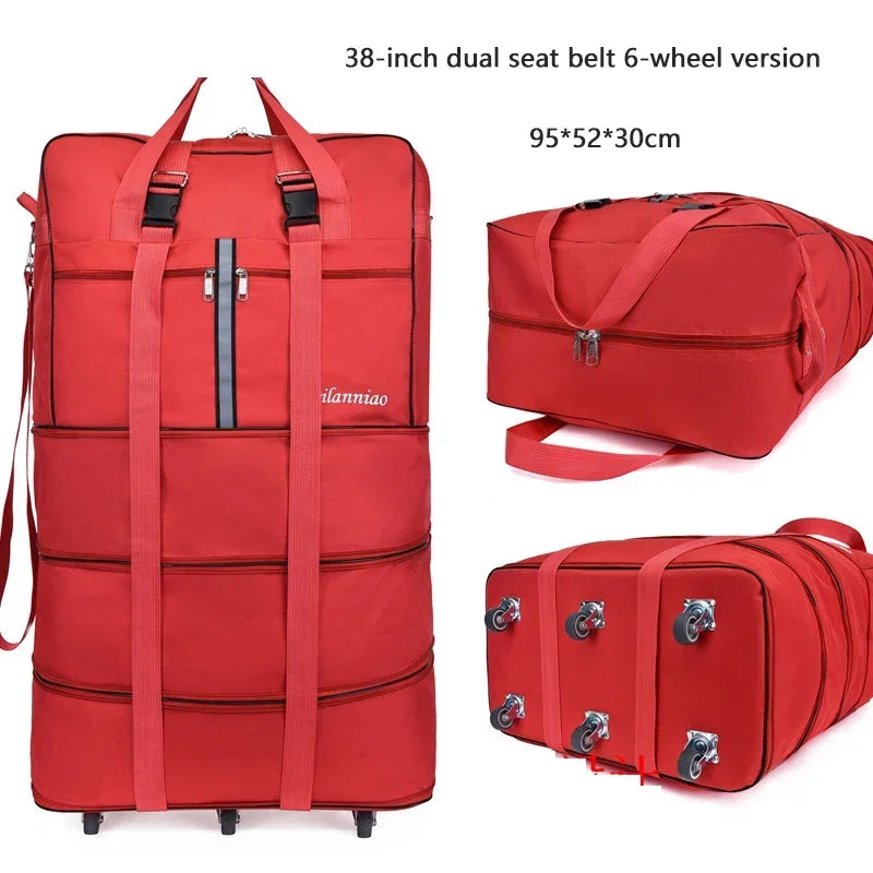Large-capacity 158 air checked bag universal wheel Travel bag abroad ...