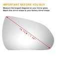 thumbnail image 3 of Unique Bargains Right Passenger Side Rearview Mirror Glass Replacement Non-heated White Glass Fit for Hyundai I30 17-22, 3 of 6