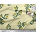 thumbnail image 2 of Soimoi Poly Georgette Fabric Leaves & Floral Block Print Fabric by The Yard 52 Inch Wide, 2 of 3