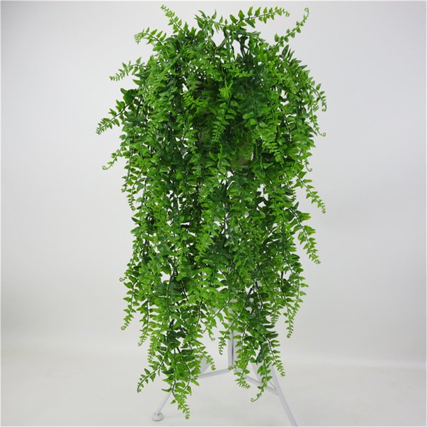 Artificial Plants Greenery Boston Fern Rattan Fake Hanging Plant Ivy Vine Outdoor Plastic Plants Vines For Safari Jungle Party Decorations Supplies Walmart Com Walmart Com