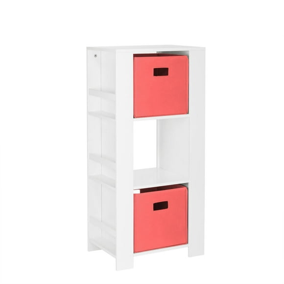 RiverRidge® Home Book Nook Collection Cubby Tour de rangement avec étagères en blanc pour enfants avec bacs 2 pièces