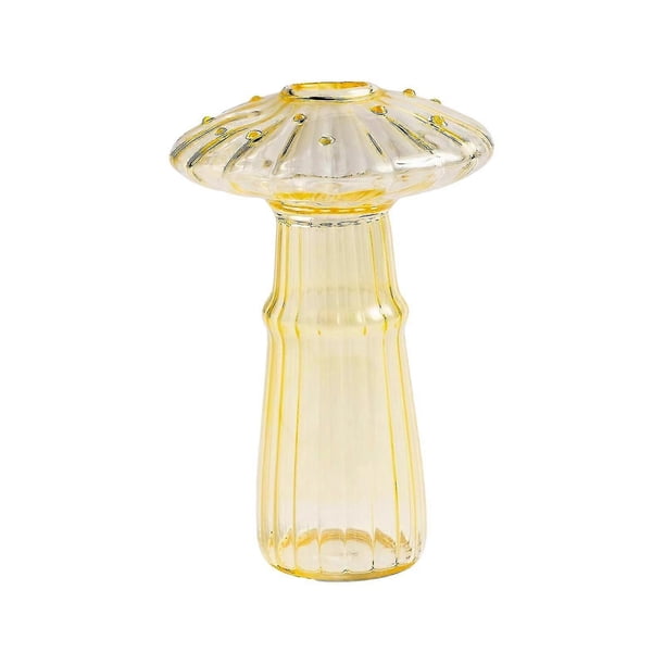 Delicate Mushroom Glass Bud Vases Coloured Fine Glass Vase Mushroom Flower Vase Mushroom Decor