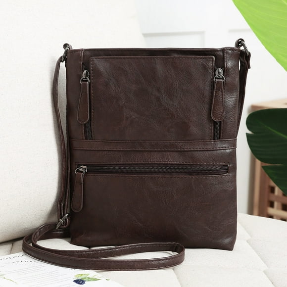 TIMIFIS Crossbody Bags for Women Vacation Essentials Womens Leather Purse Satchel Cross Body Zipper Shoulder Bag Messenger Bag -