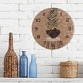 thumbnail image 7 of SKYSONIC Abstract Tropical Leaf Geometric Shapes Wall Clock 10 Inch Silent Non Ticking Round Clock Oil Painting Clock Easy to Read Clock for Living Room Bedroom Bathroom Home Decor, 7 of 7