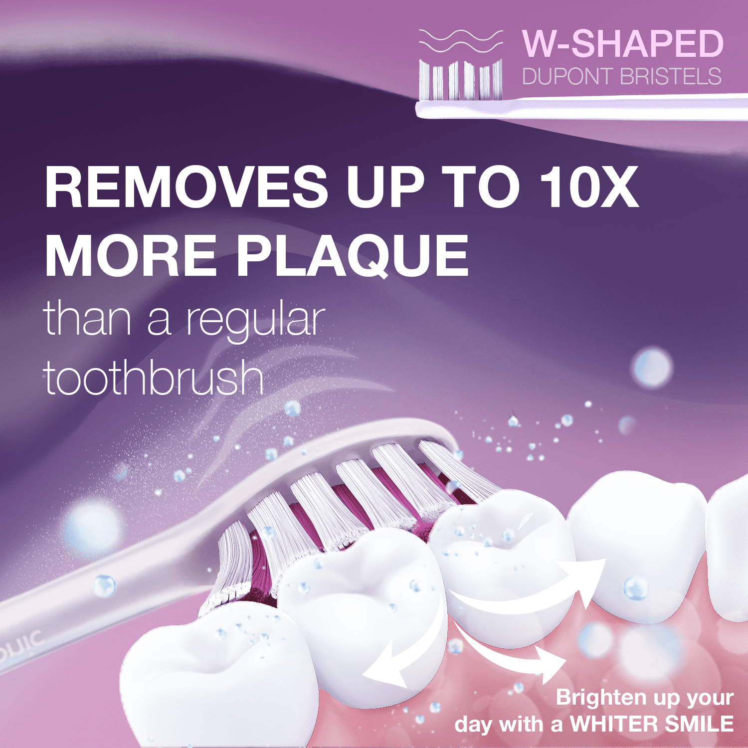 Wagner Stern WHITEN+ Edition. Smart Electric Toothbrush with Pressure Sensor. 5 Brushing Modes and 3 Intensity Levels, 8 Dupont Bristles, Premium Travel Case