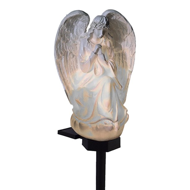 Lámpara de paisaje para manualidades, lámpara de resina para exteriores, luz de camello, alas de Ángel, decoración del patio del hogar