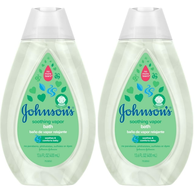 Vapor calmante Johnson de Baby Bath, 400 ml, paquete de 2