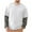 White（mens shirts）, variant on GuangCheng Mens Fake Two-Piece Long Sleeve T-Shirts with Striped Cuffs,Oversized Fit,Soft,Crewneck,Casual Sweatshirts,White,Size 3XL
