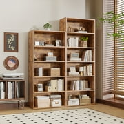 EDX 6 Tier Bookcase Storage, 63 Inch Large Tall Floor Standing Open Bookshelf for Home Office, Living Room, and Bedroom, Rust
