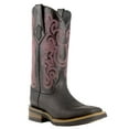 thumbnail image 2 of Ferrini  Womens Maverick Embroidered Square Toe   Dress Boots   Mid Calf Low Heel 1-2", 2 of 5