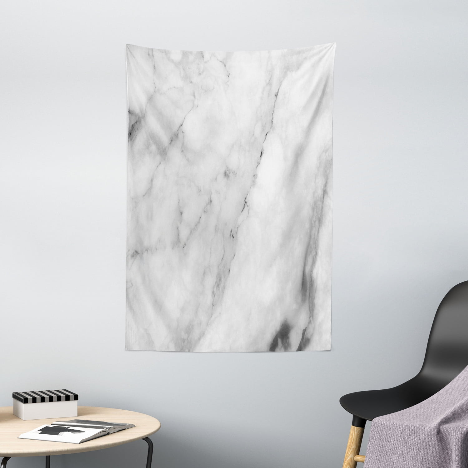Marble Tapestry, Granite Surface Motif with Sketch Nature Effect and Cracks Antique Style Image