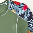 thumbnail image 5 of Baby Girl Swimsuit Long Sleeves Floral Sunscreen Rash Guard Athletic Swim Shorts Split Swimsuits Sets Girls Bathing Suits Army Green 15-16Y, 5 of 5