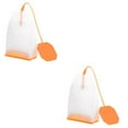 thumbnail image 4 of Dsseng 2 Pcs Reusable Silicone Tea Bags with Long Rope, Premium Loose Leaf Tea Infuser Strainer for Tea Cups(Orange), 4 of 5