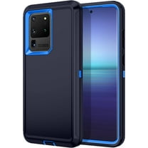 Designed for Samsung Galaxy S20 Ultra Heavy Duty Case, Triple Layer Protection Shockproof Dropproof Dustproof Anti-Scratch Phone Case Cover for Samsung Galaxy S20 Ultra,Blue