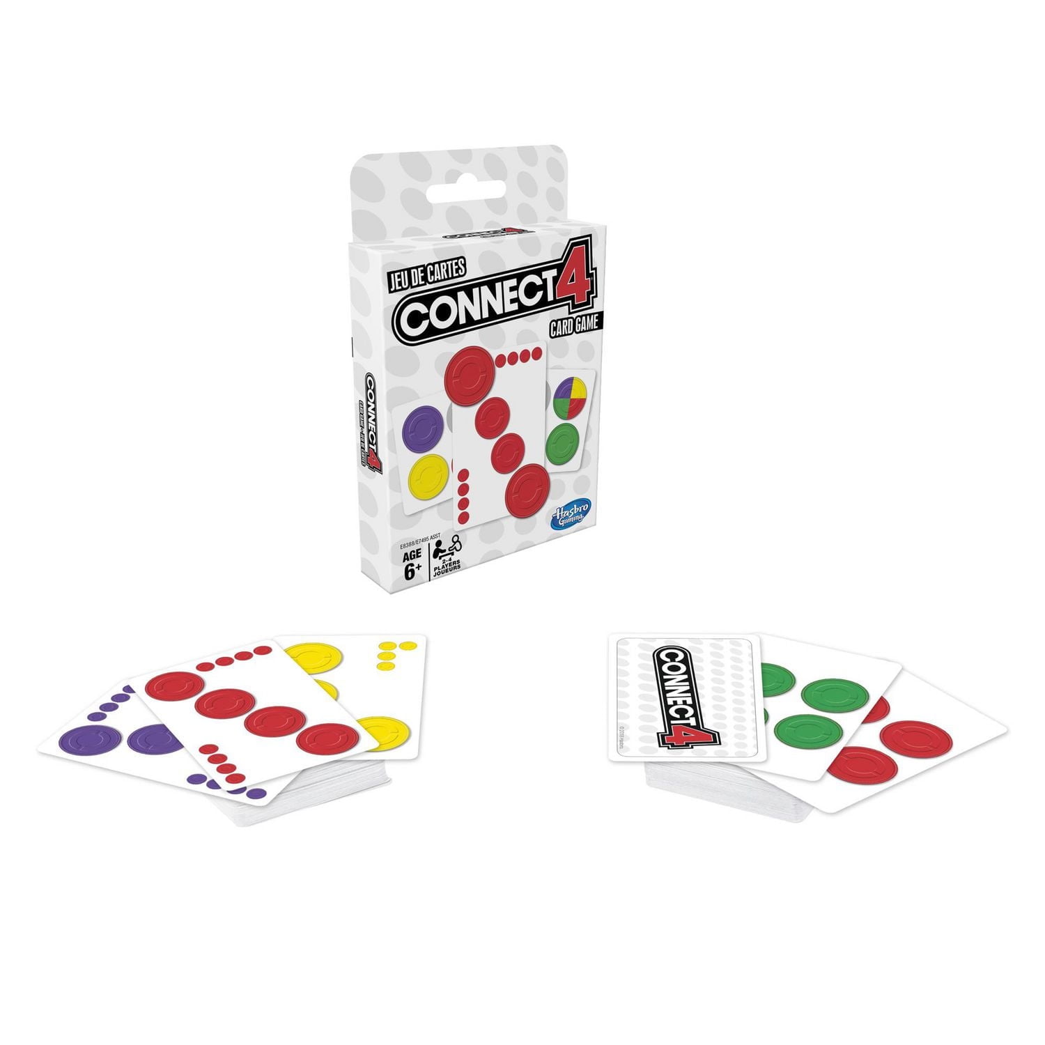 Connect 4 Card Game for Kids Ages 6 and Up, 2-4 Players