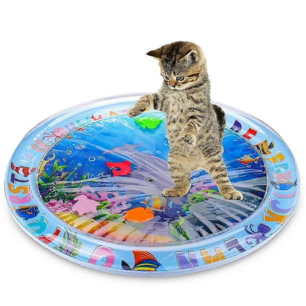 Water Sensory Playmat for Cats,Cat Toys for Bored Indoor Cats, Cat Kicker Toys Self Play Mat,Interactive Toys for Cats