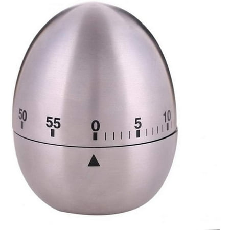 

Egg Timer Mechanical Kitchen Timer Chef Timer Mechanical Countdown Timer Waterproof Timer Stainless Steel Egg Shape Rotating Mechanical Alarm