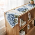 thumbnail image 4 of Blue Hydrangea Retro Table Runner Linen Burlap Table Runner 72 Inches Long VintageBotanical Floral Blossom Dresser Scarves for Kitchen Island Coffee Dining Party Wedding Banquet Holiday Decor 14"x72", 4 of 8
