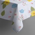 thumbnail image 5 of Pioneer Flower Floral Print Pattern Square Tablecloth, Waterproof Wipeable Spillproof Washable Table Cover for Home Kitchen Party Decor, 42"x42", 5 of 6