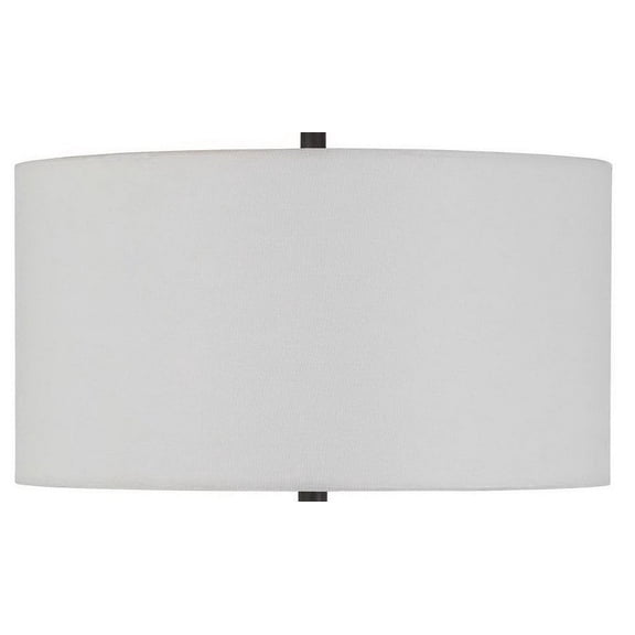 Cal Lighting Drum Shape Linen Fabric Lamp Shade in White Color