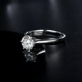 thumbnail image 3 of Kalapi Jewel 14K White Gold Plated Round Cut 1.4 Ct Moissanite Engagement Ring for Women – Elegant Solitaire Three Stone Prong Setting Wedding Band Ideal for Gifting, 3 of 4