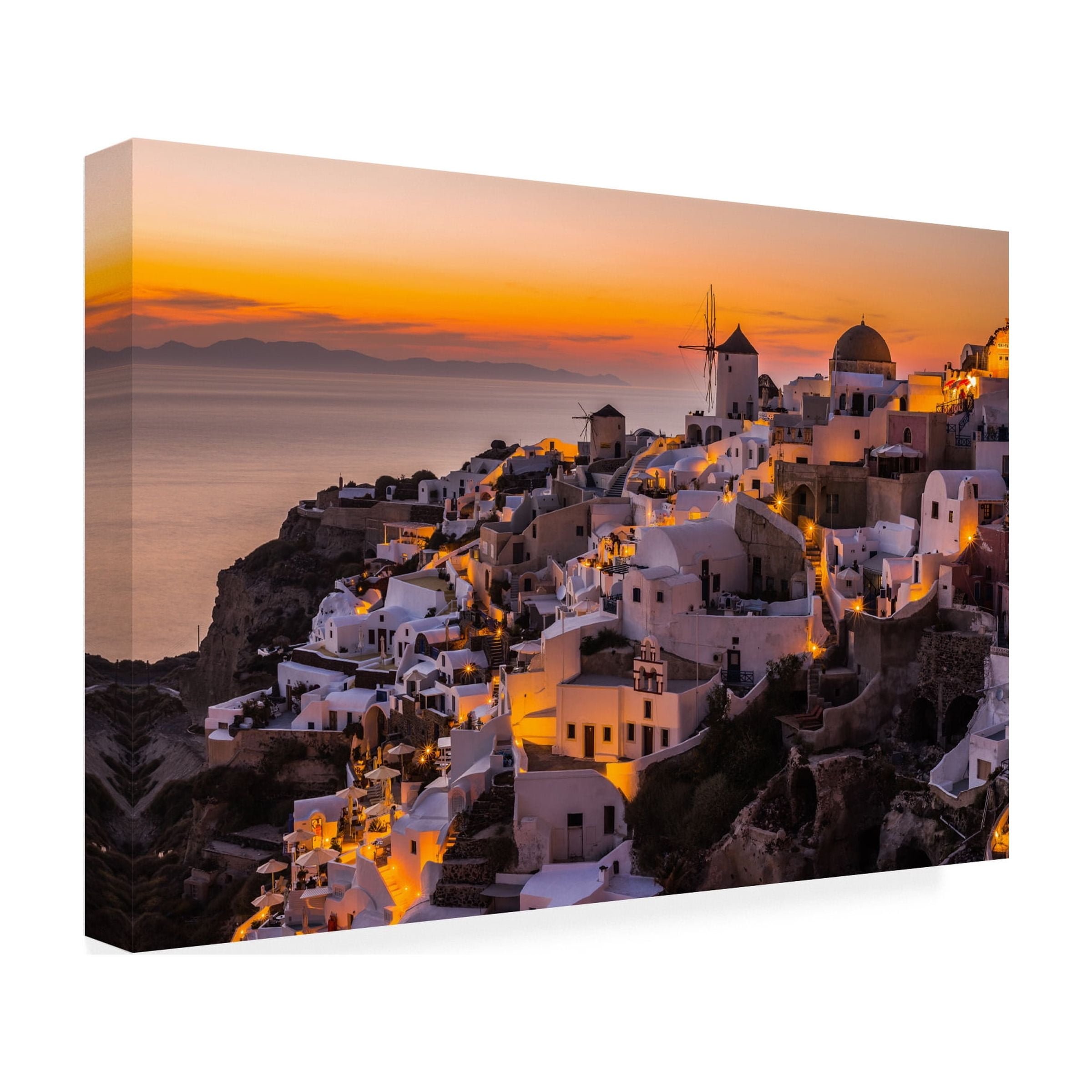 Andreas Agazzi 'Calispera Santorini' Canvas Art