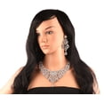 thumbnail image 6 of Sunsoul by Touchstone Indian Handcrafted Filigree Rhinestone Jewelry Silver Tone Necklace For Women., 6 of 7