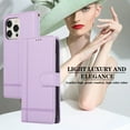 thumbnail image 4 of Allytechgroup Wallet Case for Apple iPhone 13 Pro with Crossbody Strap Hand Wrist, Makeup Mirror Cards Slots Cash Pocket RFID Blocking Flip Stand Slim Case Cover for iPhone 13 Pro, Purple, 4 of 8