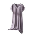 thumbnail image 2 of Censtreet Women's Nightgown Short Sleeve Nightshirts Comfy Soft Pajama Sleep Dress, 2 of 5