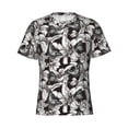 thumbnail image 3 of Naloa Lilies Flowers Men's T-Shirt Sport T-shirt Men's Basic Tee Casual Men's Shirt, Round Neck, Short Sleeves - Large, 3 of 5
