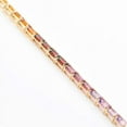 thumbnail image 6 of 14 Karat Yellow Gold Plated 5X3 MM Octagon Rainbow Gemstones Pride Tennis Line Bracelet Rainbow Lab Sapphire Tennis Bracelet, Silver rainbow sapphire tennis bracelet, Ombre Bracelet For Women, 6 of 7