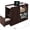 Walnut, variant on Mobile Sideboard with Charging Station – White Oak Bedside Table Cabinet, Drawer, 3-Level Adjustable Shelf, 2 AC Outlets, USB & Type-C Ports, Lockable Wheels – for Dining Room, Bedroom,