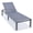 Dark Grey, variant on LeisureMod Marlin Patio Chaise Lounge Chair With Black Aluminum Frame Green