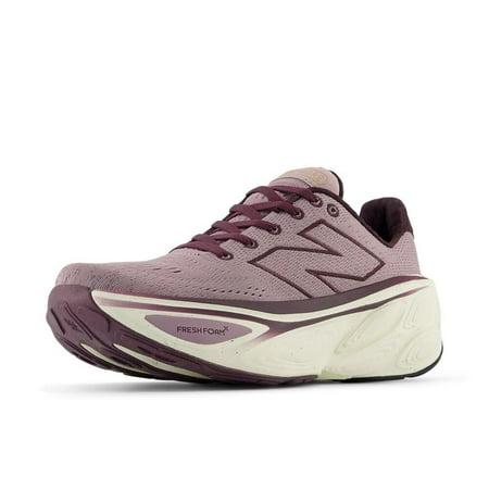 New Balance Women's Fresh Foam X More V5 Running Shoe, Ice Wine/Angora/Plum Brown, 11