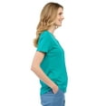 thumbnail image 5 of Turtle Bay New York Women's Short Sleeve Cotton Knit T-shirt in pintuck style, 5 of 7