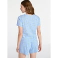 thumbnail image 4 of Joyspun Women’s Pointelle Knit Short Sleeve Sleepwear Tee, Sizes XS-3X, 4 of 6