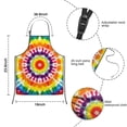 thumbnail image 3 of Tie Dye Rainbow Concentric Circles Pattern Kids Aprons for Girls and Boys,Adjustable Neck Strap Toddler Aprons for Kids Cooking Baking, 3 of 6