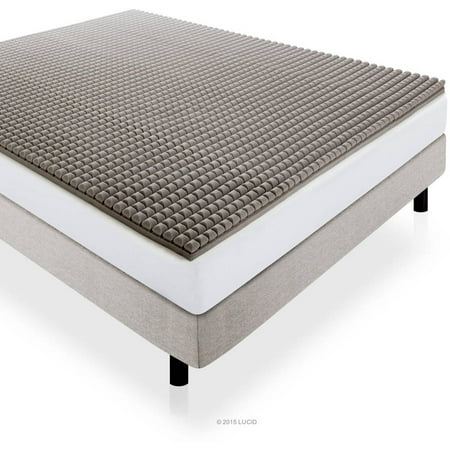 Lucid 2" Bamboo Charcoal Memory Foam Mat