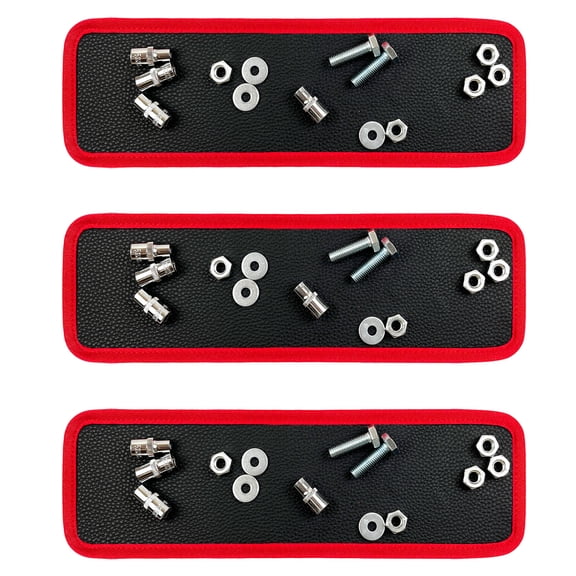 3-Piece Magnetic Tool Parts Mat-Medium Size, Flexible Magnetic Tool Holder, Tools Can Stay Vertical, Horizontal and Inverted Statusesfor  Screw, Bolts, Nuts, Washers, Pins